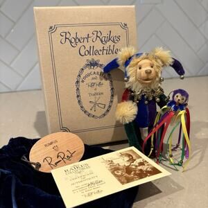 Robert Raikes Signed Rumpus Jester Bear 470/650 Wee Whittles with Box & COA